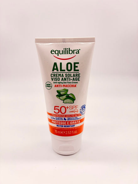 EQUILIBRA ALOE CREMA SOLARE VISO ANTI-AGE SPF 50+