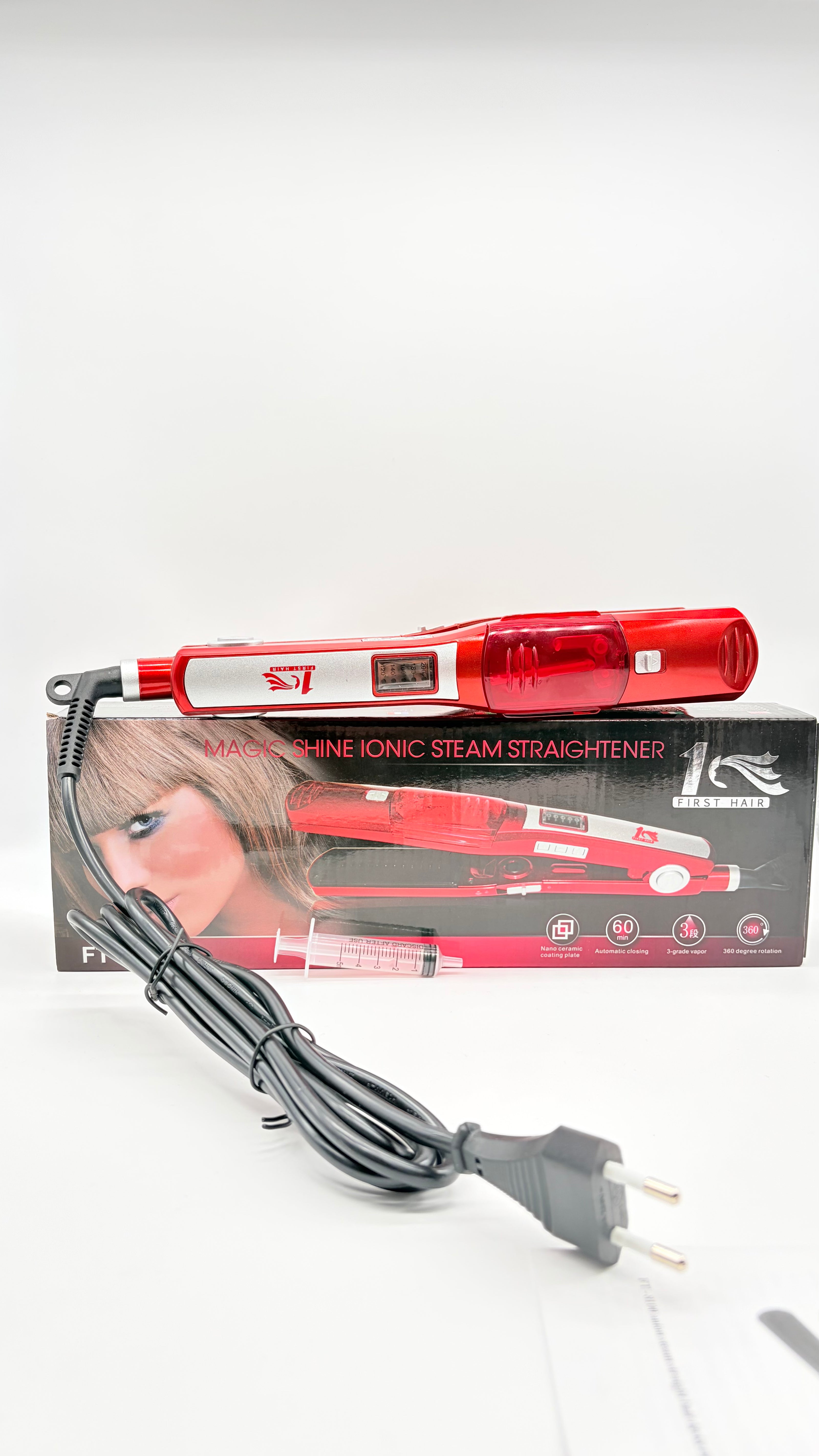 MAGIC SHINE IONIC STEAM STRAIGHTENER 1 FIRST HAIR PIASTRA A VAPORE NANO CERAMIC