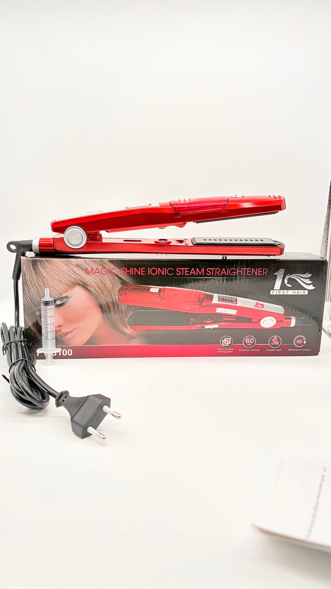 MAGIC SHINE IONIC STEAM STRAIGHTENER 1 FIRST HAIR PIASTRA A VAPORE NANO CERAMIC