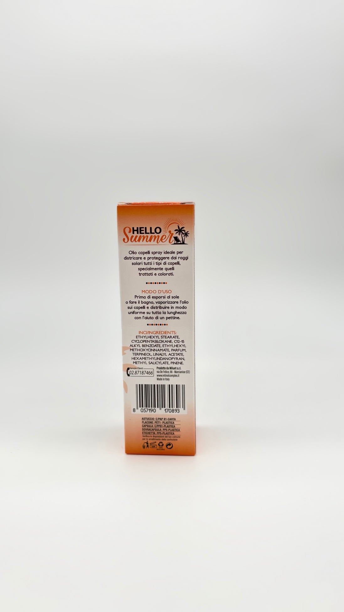 RETINOL COMPLEX hello summer olio spray protettivo capelli
