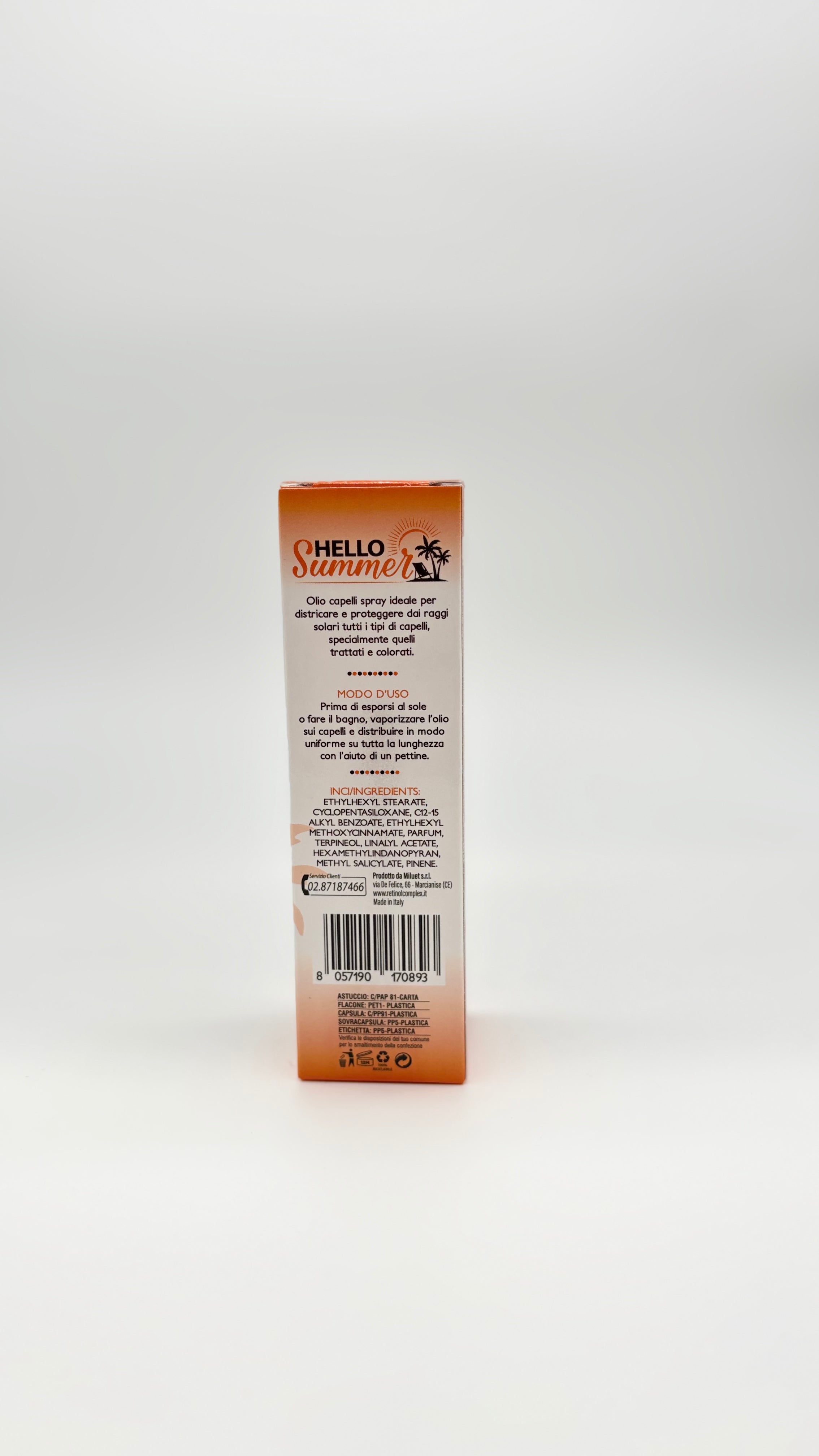 RETINOL COMPLEX hello summer olio spray protettivo capelli