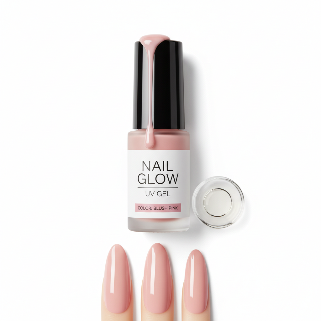 Gel UV Rosa Nude su sfondo bianco