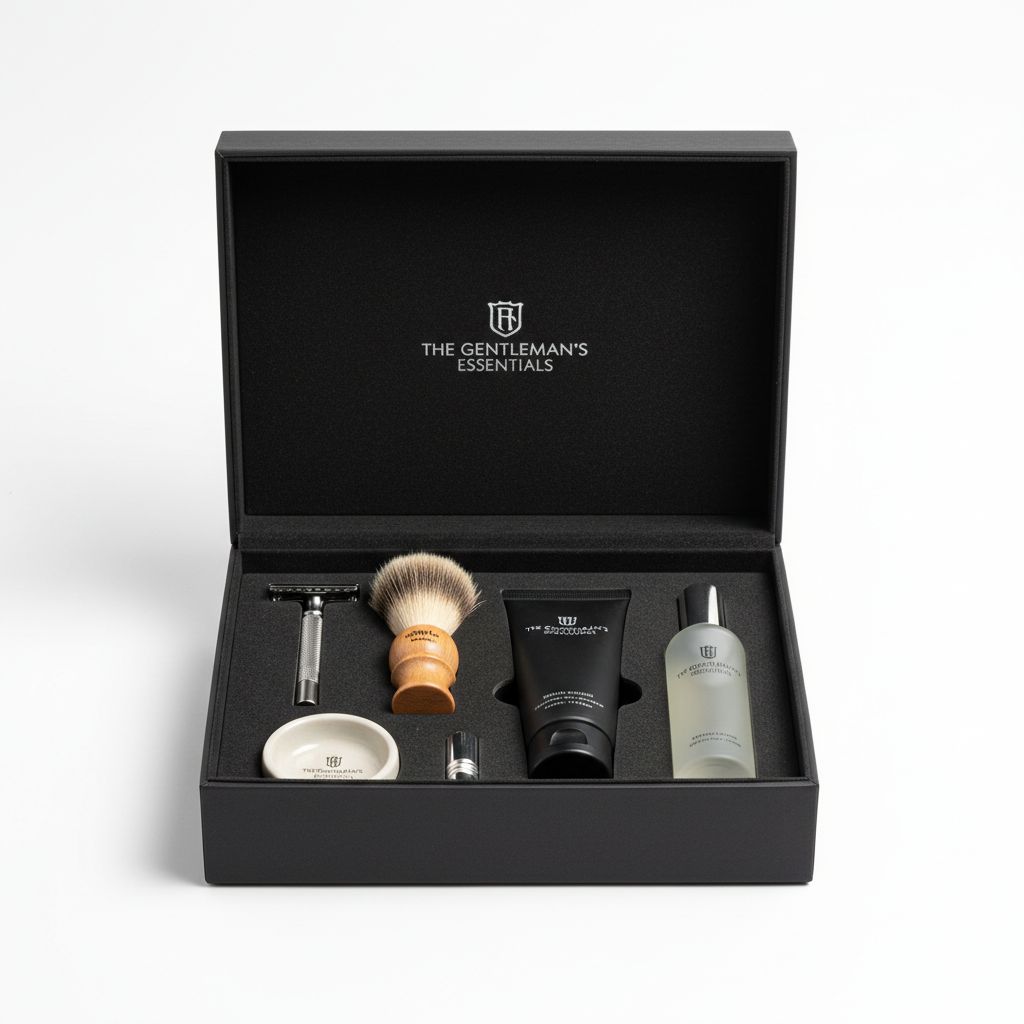 Confezione Regalo Uomo su sfondo bianco