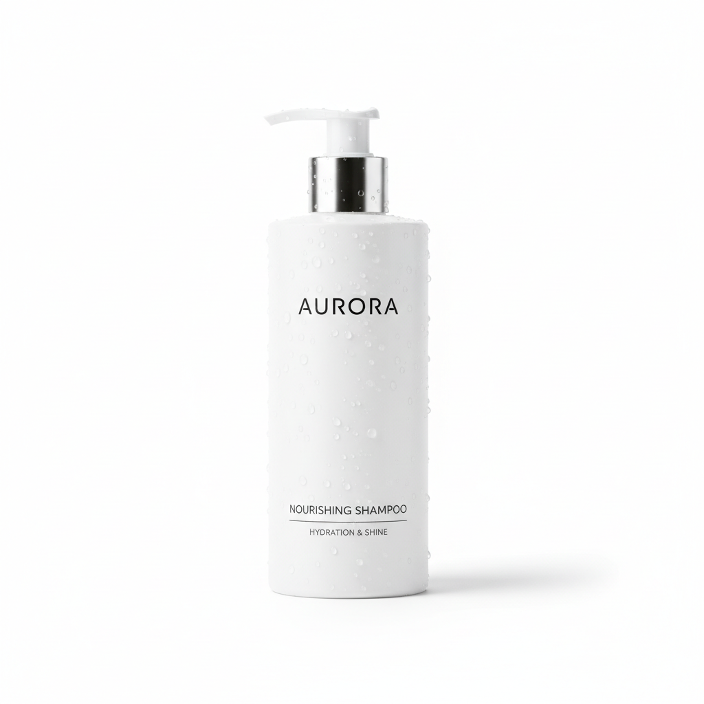 Shampoo Idratante su sfondo bianco