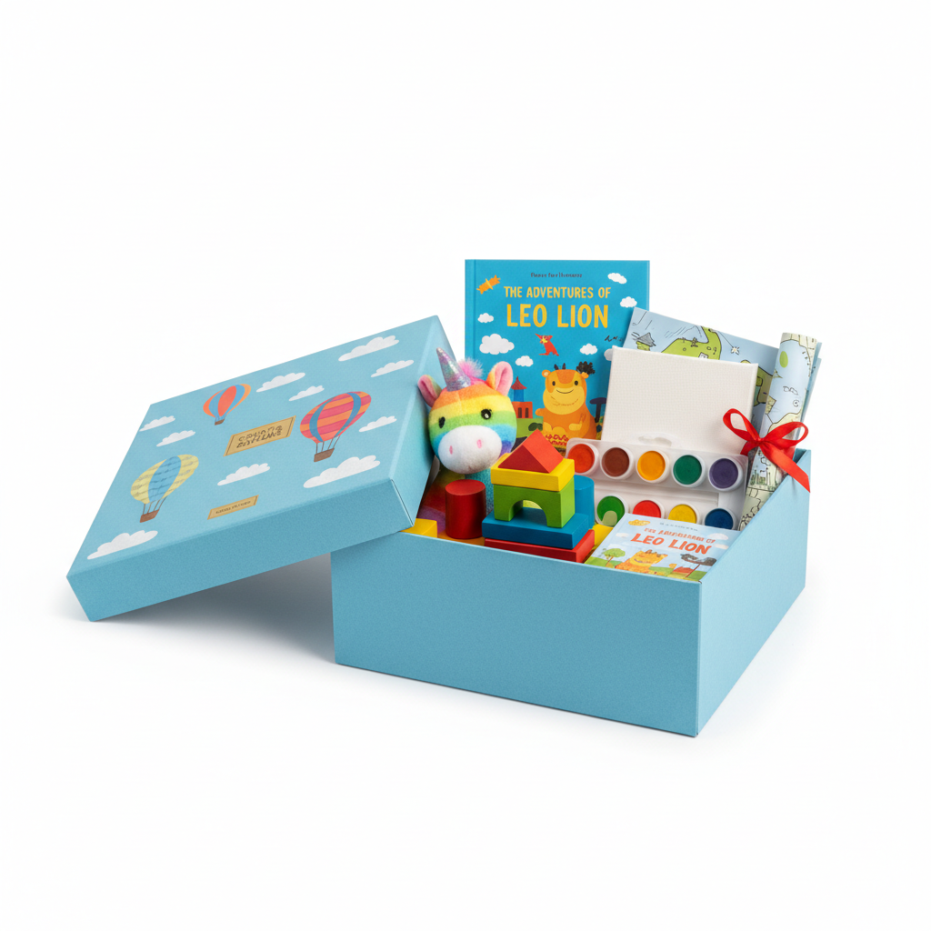 Confezione Regalo Bambini su sfondo bianco