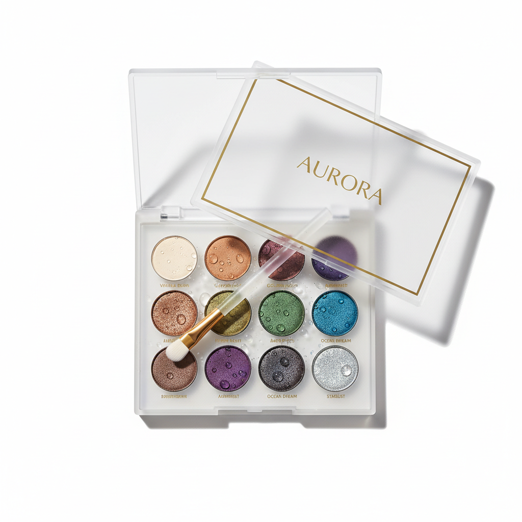 Palette Ombretti 12 Colori su sfondo bianco