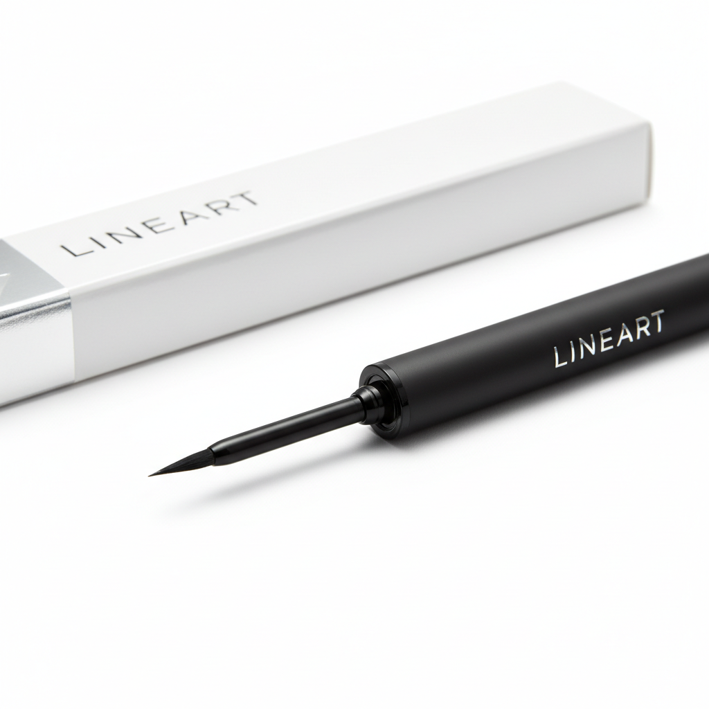 Eyeliner Liquido su sfondo bianco
