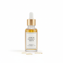 Siero Viso Vitamina C su sfondo bianco