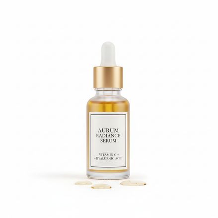 Siero Viso Vitamina C su sfondo bianco