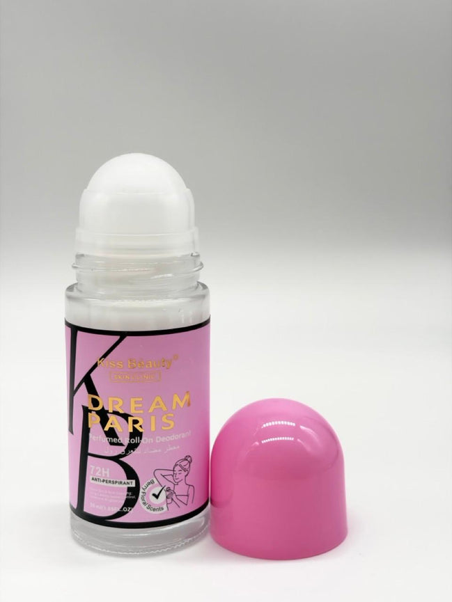 deodorante roll-on profumato "Dream Paris" del marchio Kiss Beauty.