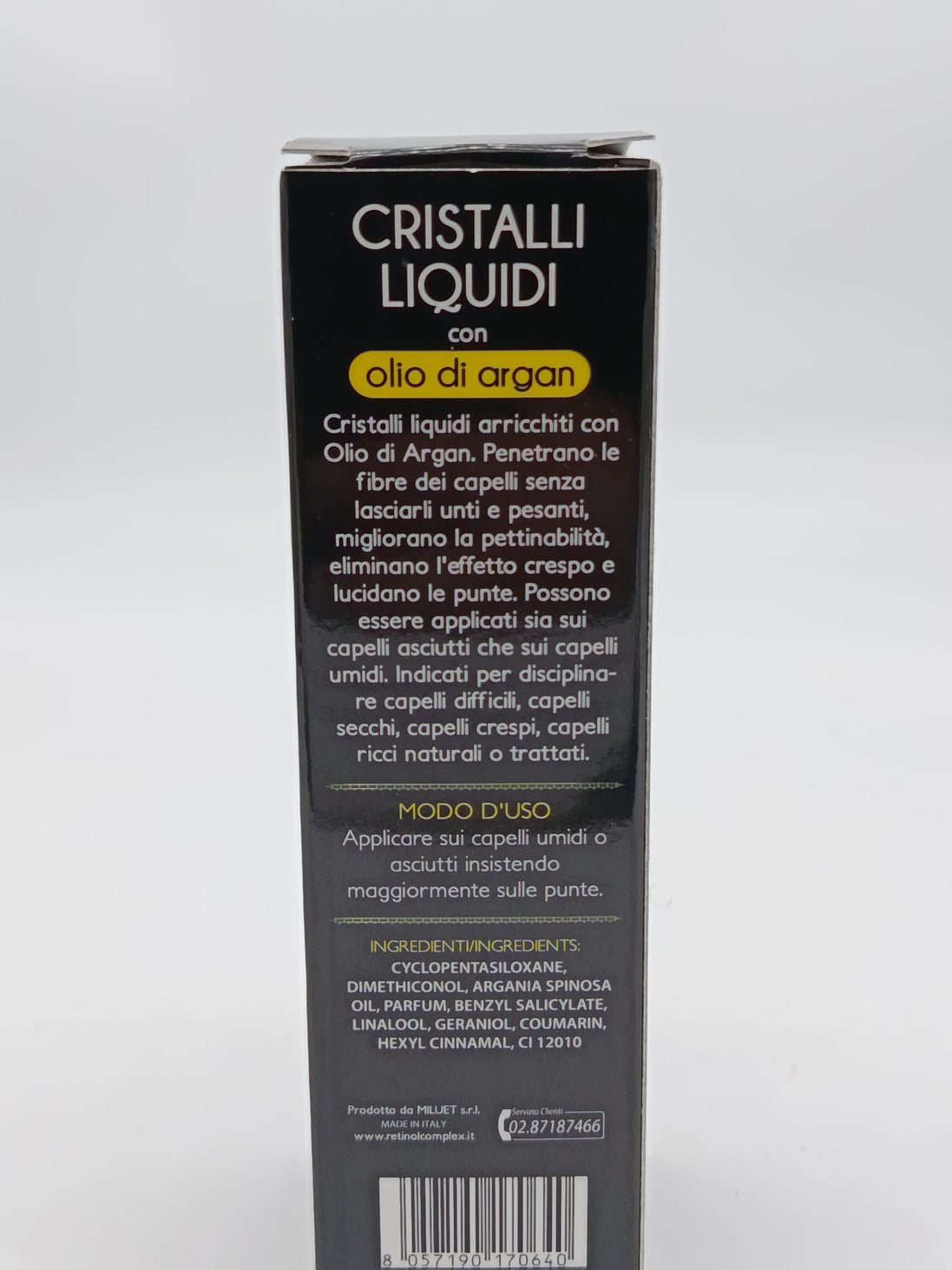 Cristalli liquidi con olio di argan