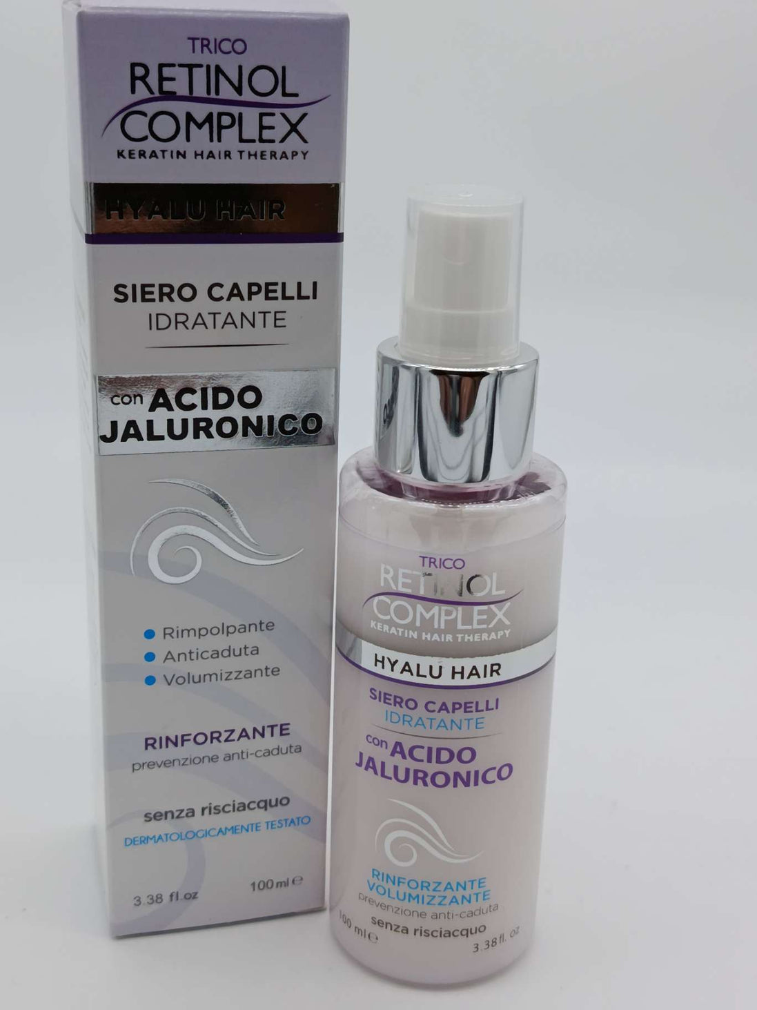 Retinol complex Siero per capelli idratante con acido Ialuronico
