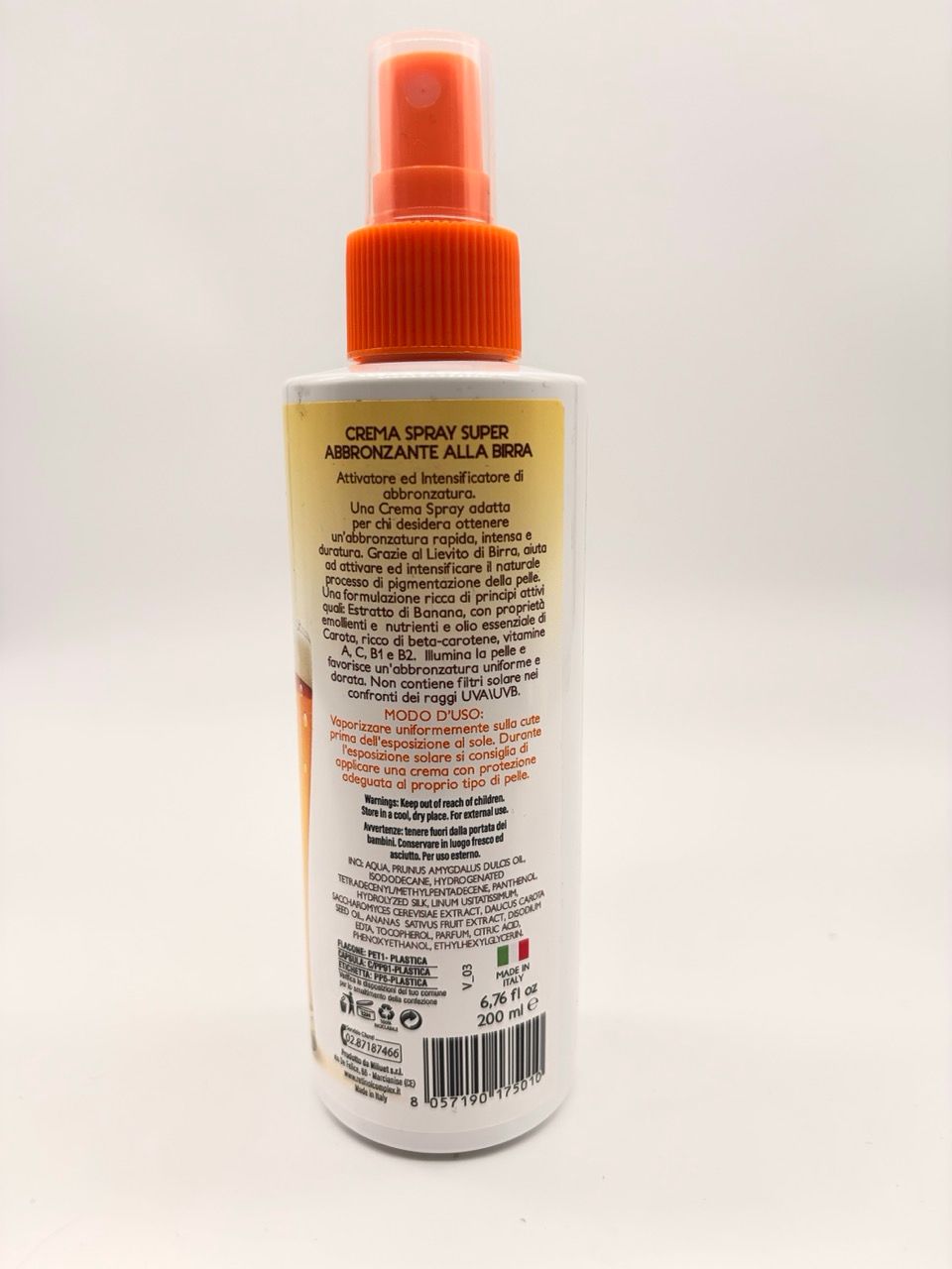 Ultra retinol complex hallo summer spray super abbronzante  alla birra viso/corpo