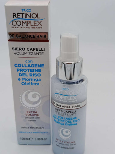 Siero capelli volumizzante con collagene proteine del riso e moringa oliefera