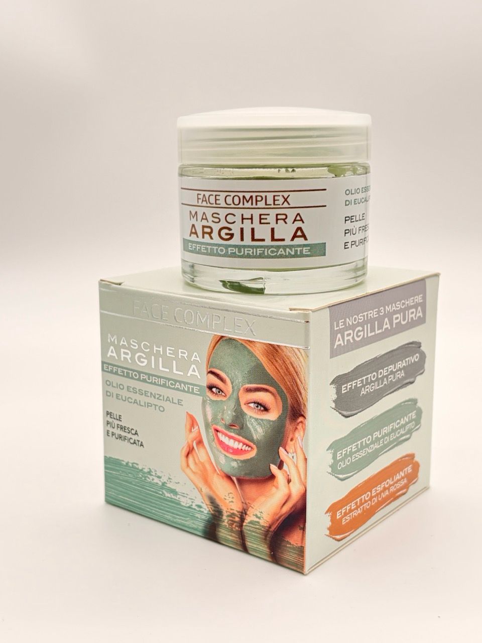 Face complex maschera argilla effetto purificante con olio di eucalipto