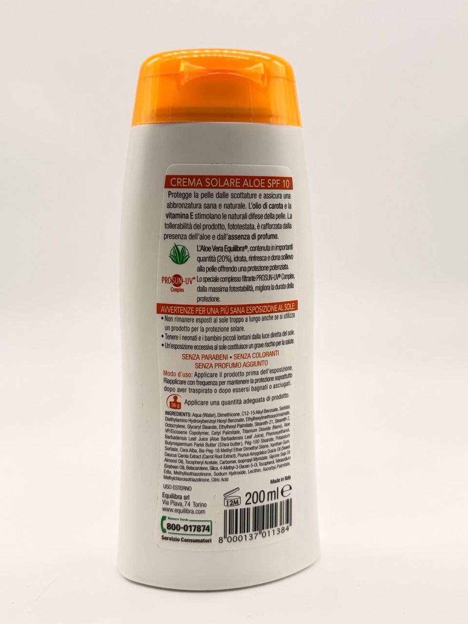 Equilibra aloe crema solare protegge la pelle dalle scottature