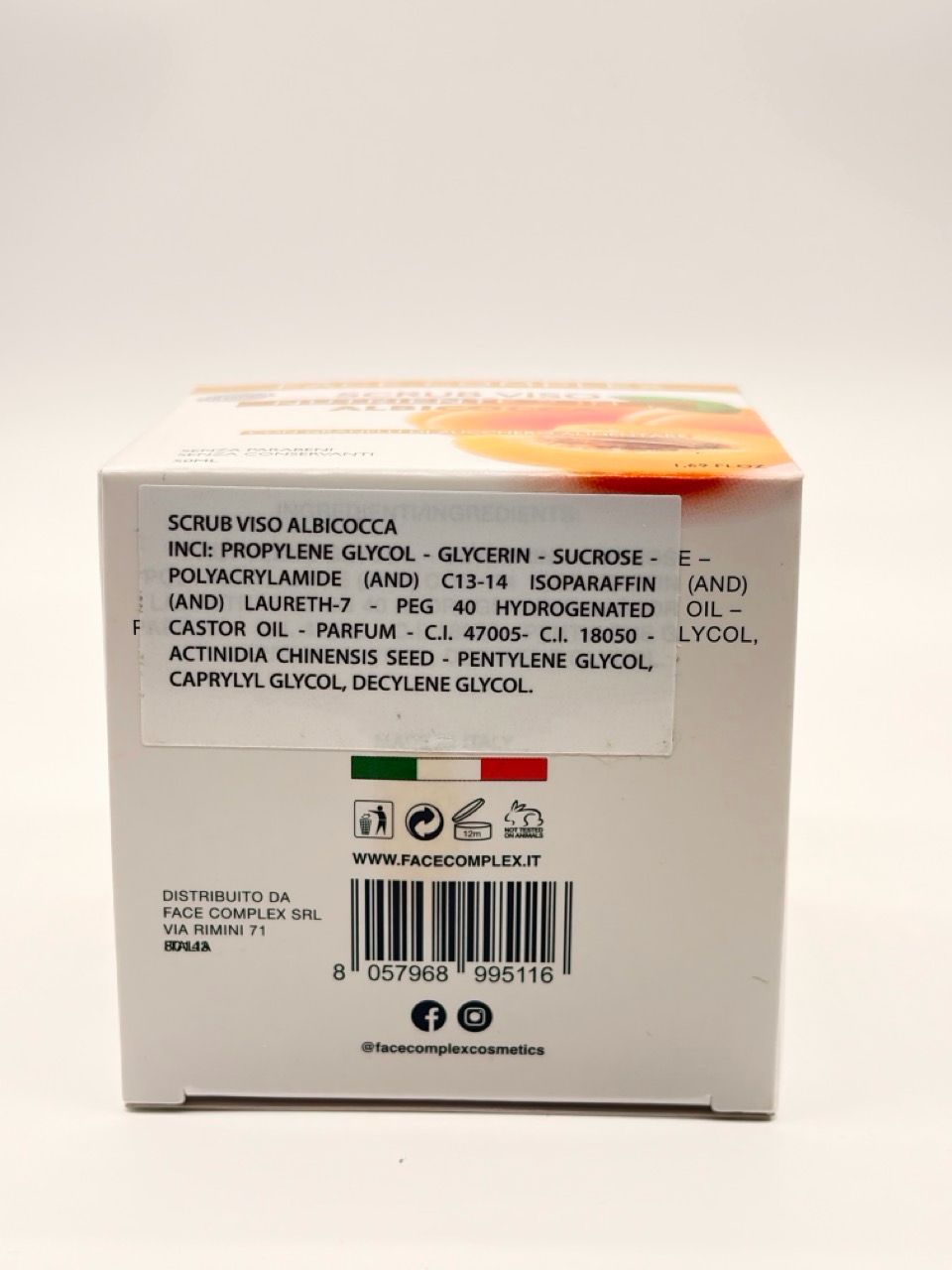 Face complex scrub viso nutriente 2 in 1 albicocca