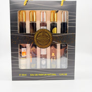 set da viaggio o discovery set di profumi arabi orientali, comunemente commercializzato per offrire campioni o versioni in miniatura di famose fragranze di ispirazione mediorientale.