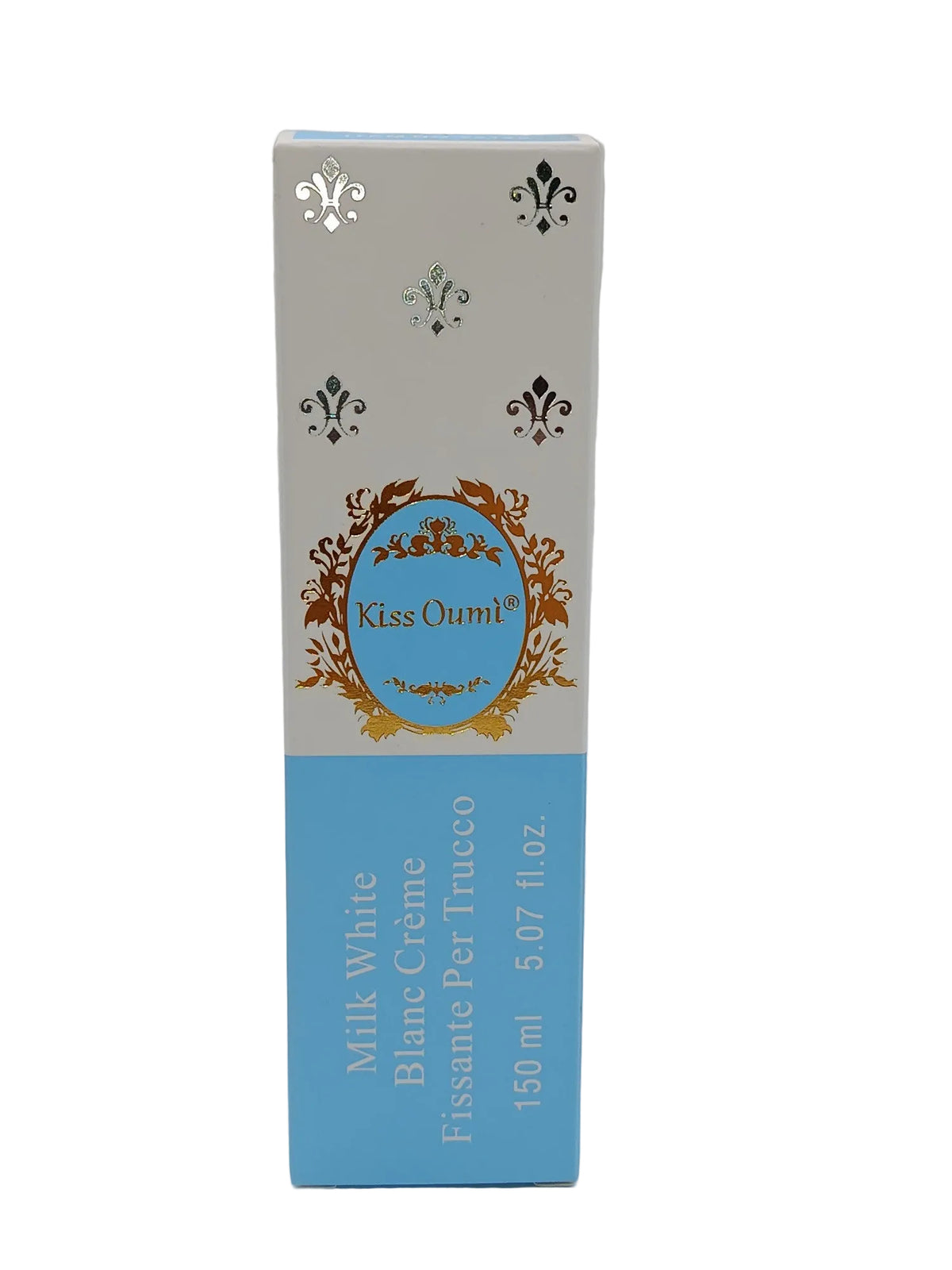 Kiss Oumi® Milk White Blanc Crème Fissante Per Trucco, uno spray fissante per il make-up in formato da 150 ml.