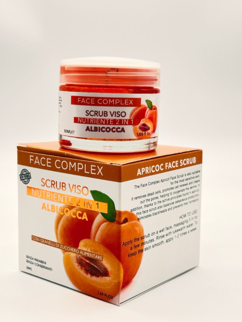 Face complex scrub viso nutriente 2 in 1 albicocca