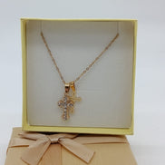 Collana con croce completa di scatola