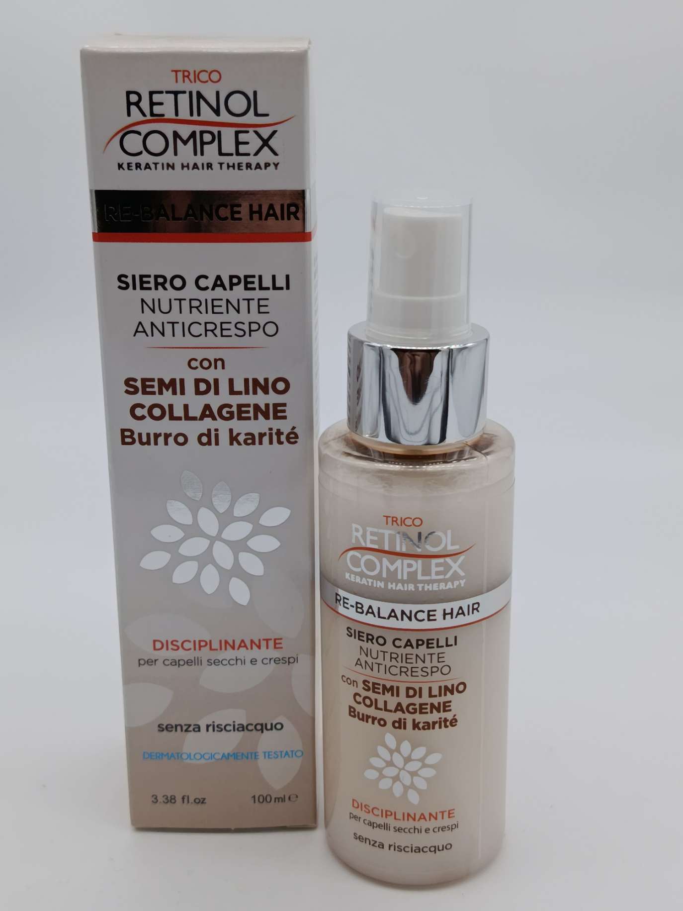 Retinol complex Siero per capelli nutriente anticorpo con semi di lino collagene burro di karite