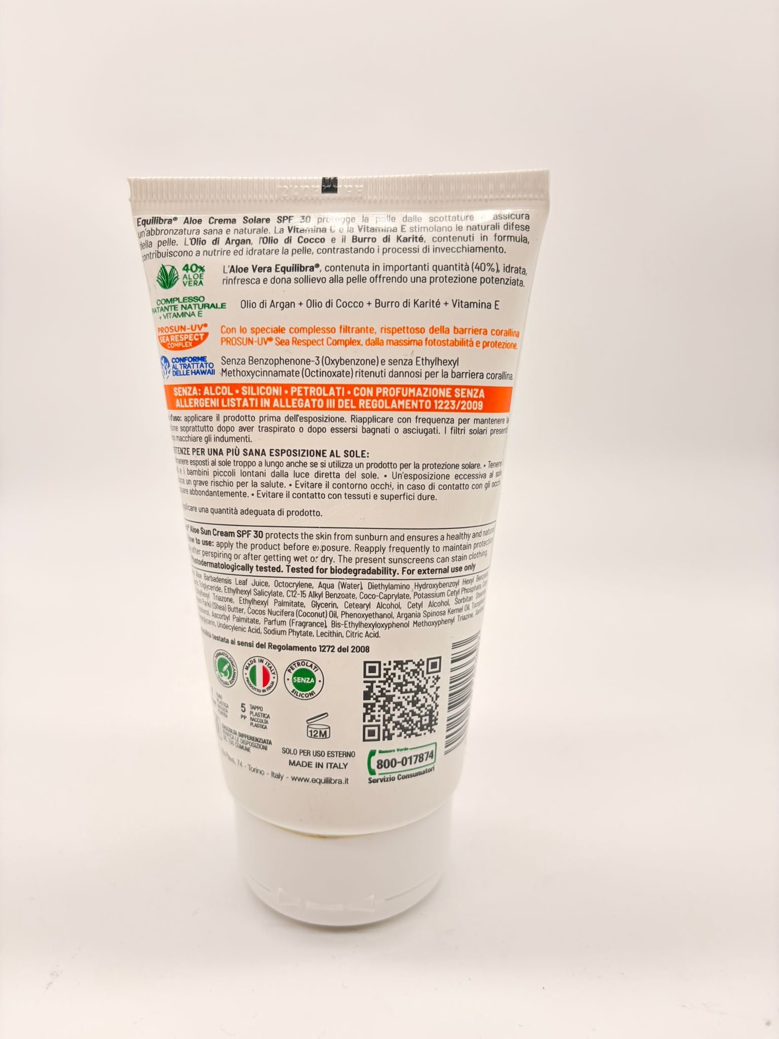 EQUILIBRIA ALOE CREMA SOLARE 30