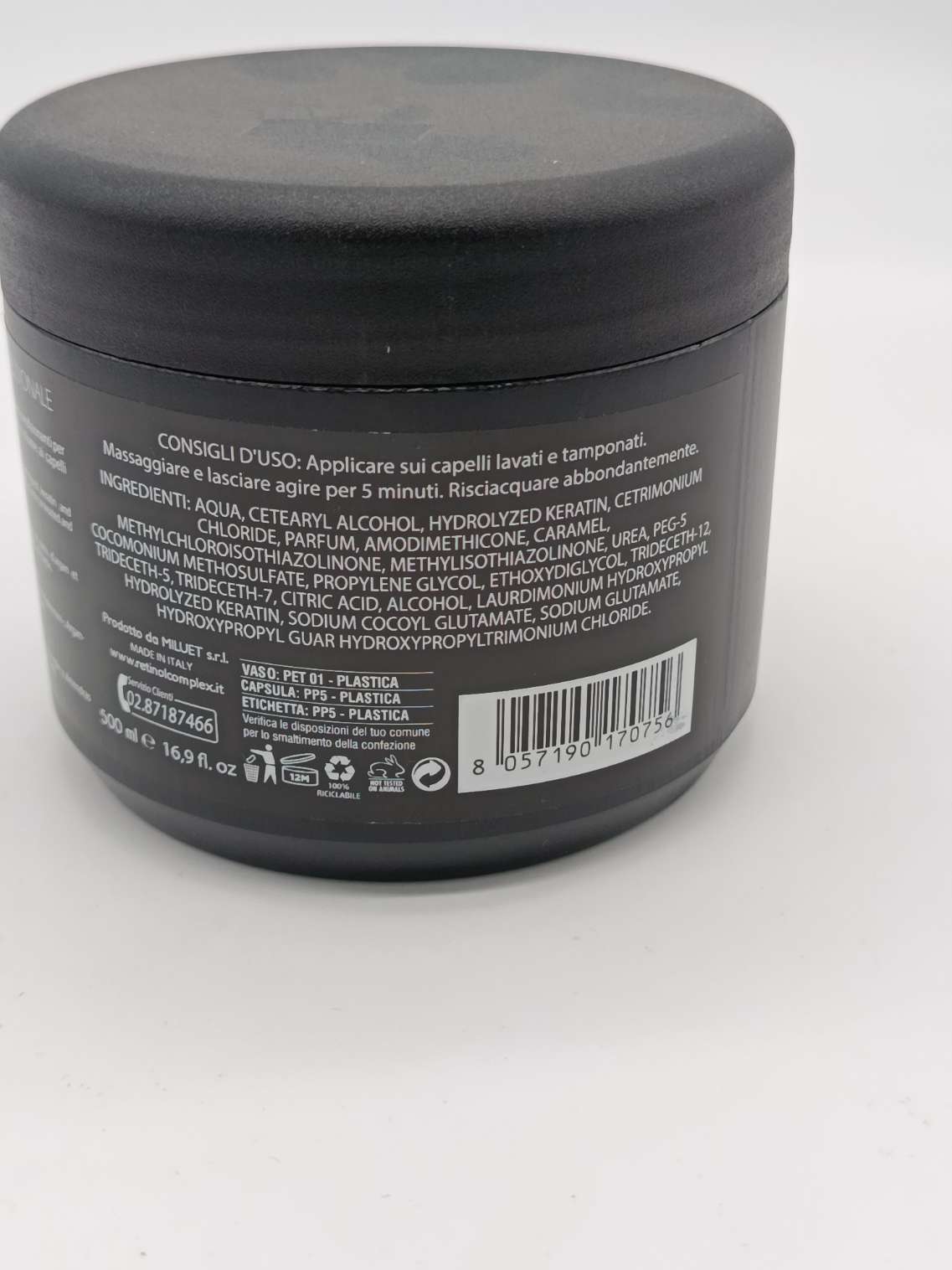 Retinol complex maschera ristrutturate alla cheratina
